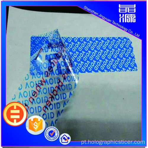 Etiquetas de holograma de impressão personalizada baratas